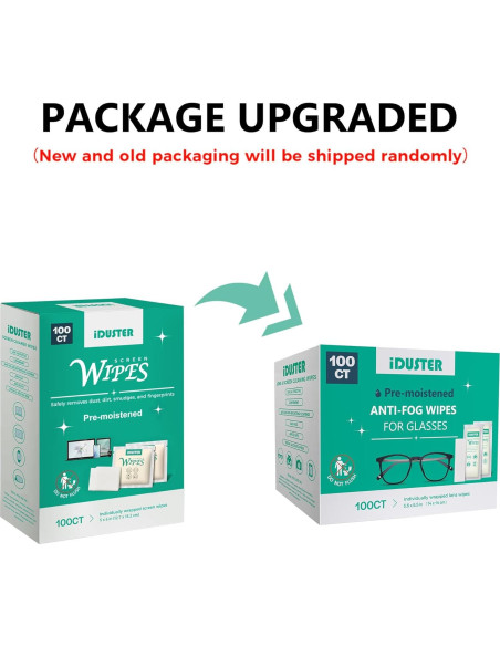 Toallitas de Limpieza iDuster 200 Contenidos para Lentes