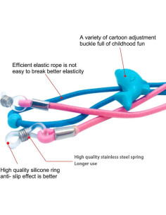 Correa para Gafas Niños ACKLLR 12 Piezas Ajustable Colorido 2
