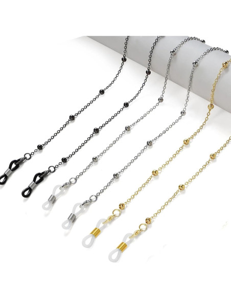 Cadena de Gafas 3 PCS Acero Inoxidable Unisex 73.66 cm