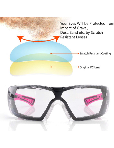 Gafas de seguridad antiempañantes SAFEYEAR para mujeres HD