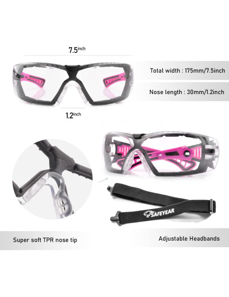 Gafas de seguridad antiempañantes SAFEYEAR para mujeres HD