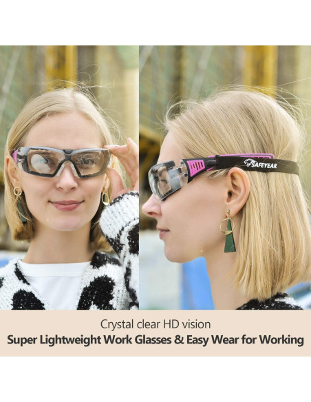 Gafas de seguridad antiempañantes SAFEYEAR para mujeres HD
