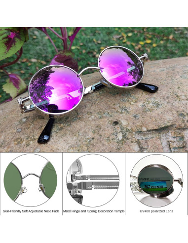 Gafas de sol góticas steampunk ROCKNIGHT UV400 unisex