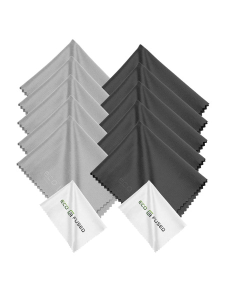 Paquete de 12 Paños de Microfibra Eco-Fused 15x18cm