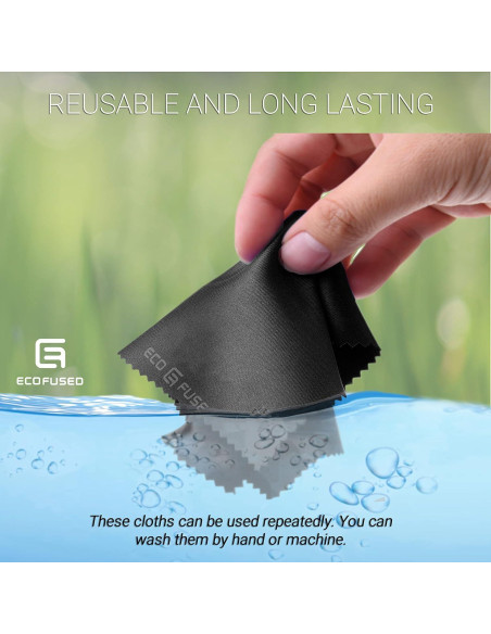 Paquete de 12 Paños de Microfibra Eco-Fused 15x18cm