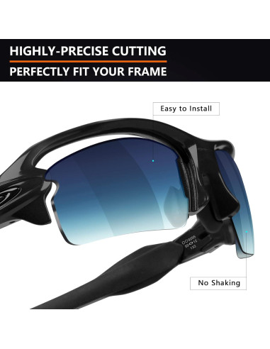 Lentes de Reemplazo Polarizados Alphax para Oakley Flak 2.0