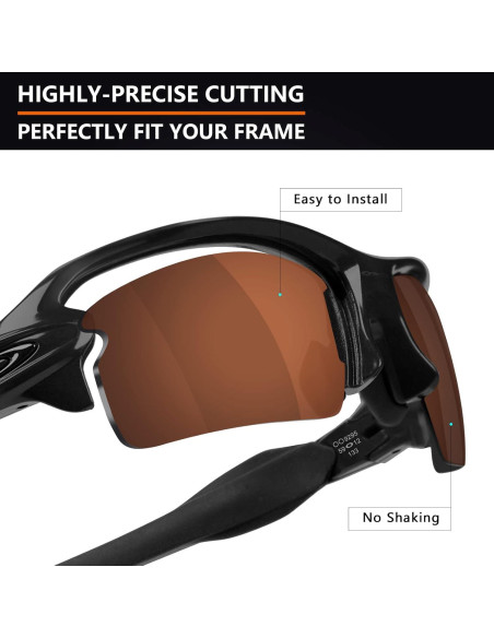 Lentes de Reemplazo Polarizados Alphax para Oakley Flak 2.0