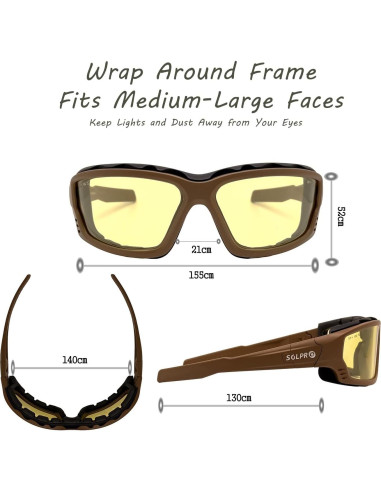 Gafas de sol de seguridad SOLPRO con lente amarilla antiempañante