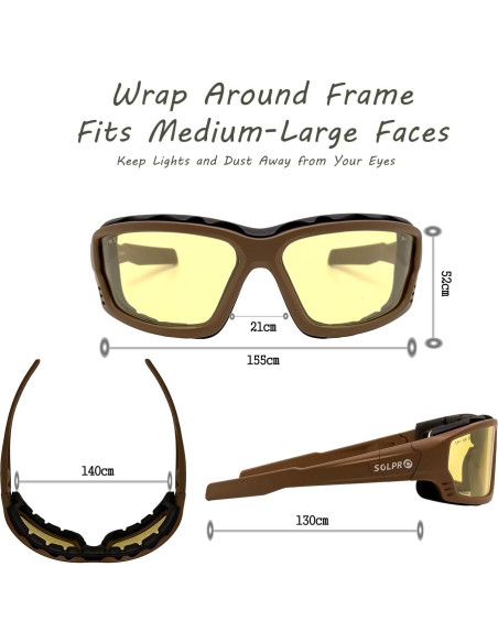 Gafas de sol de seguridad SOLPRO con lente amarilla antiempañante