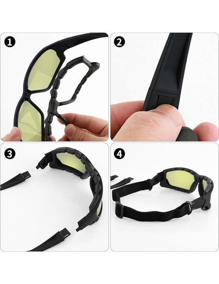 Gafas de sol de seguridad SOLPRO con lente amarilla antiempañante