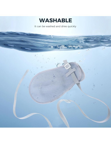 Mittens de restricción médica WONDSIGHIN malla grande 2 piezas