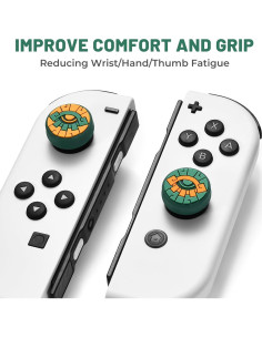 Tapas Joystick Switch FUNLAB 4PCS Ojos Verdes y Amarillos 2