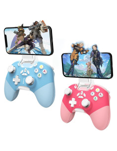 Juego de 2 Controladores Bluetooth Aghi para Nintendo Switch
