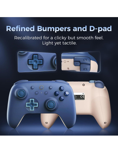 Controlador AKNES Ultimate 2C Bluetooth para Switch - Azul