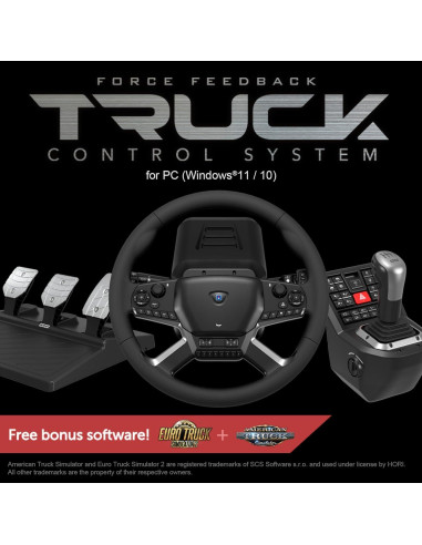 Sistema de Control de Camiones HORI para Windows 11/10 con Volante 40 cm
