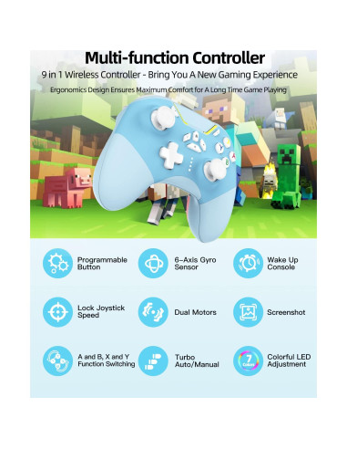 Controladores de Juego Inalámbricos Aghi para Nintendo Switch