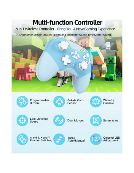 Controladores de Juego Inalámbricos Aghi para Nintendo Switch