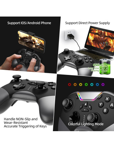 Controladores de Juego Inalámbricos Aghi para Nintendo Switch