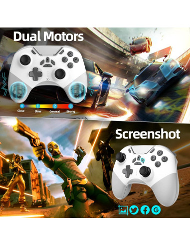 Controlador Bluetooth Aghi para Nintendo Switch y PC - 15H Juego