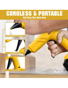 Pistola de Pegamento Caliente Inalámbrica Synxiter 100W 20V 2