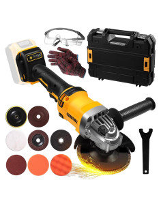 Amoladora Angular Sin Cable Lezwuatoolz 20V 200W 4-1/2"