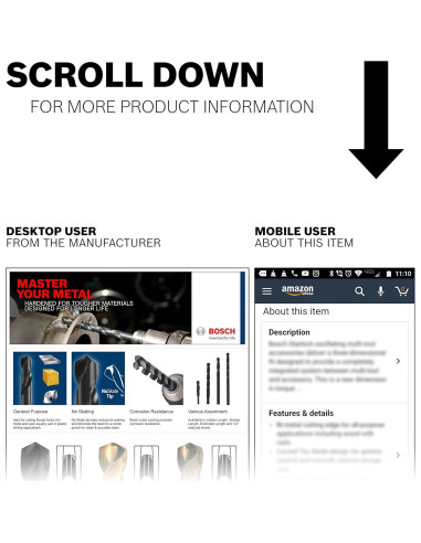 Broca de Oxido Negro BOSCH BL2641 7.1mm x 15.2cm para Metal