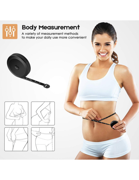 Cinta Métrica iBayam 2 Paquete Rosa y Negra 152,4 cm