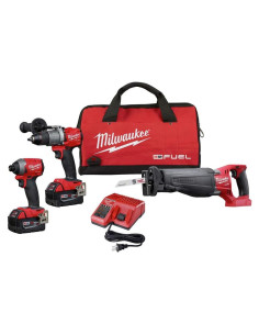 Kit Milwaukee 2997-23: Taladro, Impacto y Sierra Recíproca