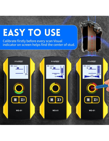 Buscador de Estudio FNIRSI WD-01 6 en 1 Detector de Pared