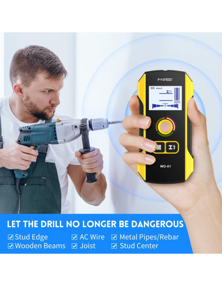 Buscador de Estudio FNIRSI WD-01 6 en 1 Detector de Pared
