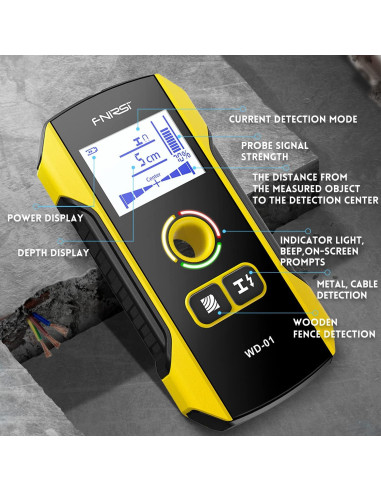 Buscador de Estudio FNIRSI WD-01 6 en 1 Detector de Pared