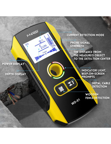 Buscador de Estudio FNIRSI WD-01 6 en 1 Detector de Pared