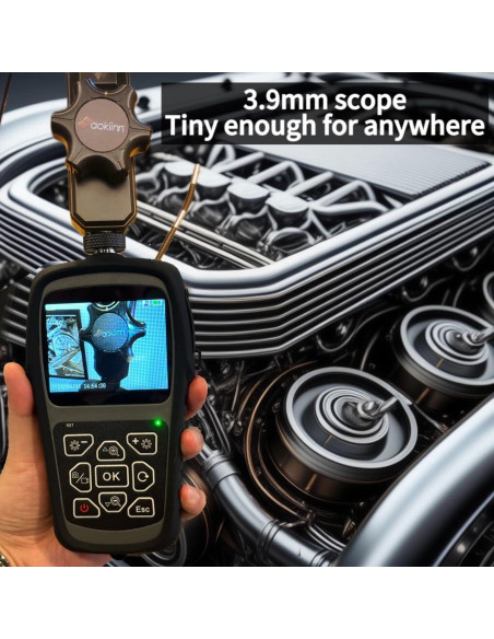 Endoscopio Aokiinn AKT-390ART 3.9mm con luz LED y pantalla