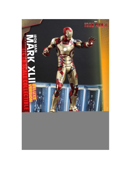 Figura de acción Hot Toys Iron Man 3 Mark XLII Deluxe 49 cm Figura de acción Hot Toys Iron Man 3 Mark XLII Deluxe 49 cm