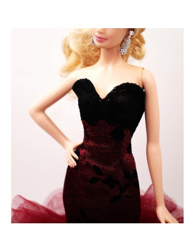 Vestido de Muñeca de Encaje Negro Cora Gu Sirena 30 cm