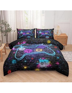 Juego de Edredón Twin 5 Piezas MWMWMW Microfibra Niños 2