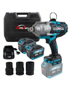 Llave de Impacto Inalámbrica AUTOJARE 3/4" 2000 N.m con 2 Baterías