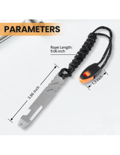 Kit de Supervivencia ITOKEY con Varilla de Ferro 9.8 cm 2