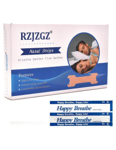 Tiras Nasales Anti Ronquidos RZJZGZ 100 Piezas 55x16mm