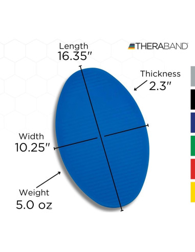 Almohadilla de Equilibrio THERABAND Azul Intermedio 40,6x22,9cm