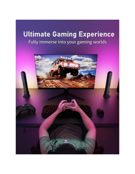 Barra de Luz Fluida ZUUKOO LED RGB 32cm Multicolor para TV