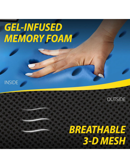 Cojín Lumbar Goodyear GY1003 Espuma Viscoelástica 34x36 cm