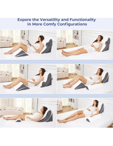 MASVIS Juego de Almohadas en Cuña Ortopédicas 5 Piezas