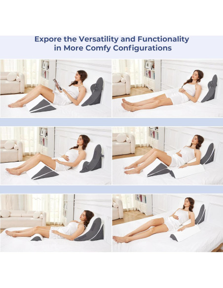 MASVIS Juego de Almohadas en Cuña Ortopédicas 5 Piezas