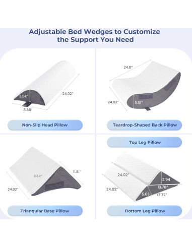 MASVIS Juego de Almohadas en Cuña Ortopédicas 5 Piezas
