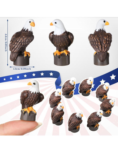 50 Mini Águilas Calvas de Resina Soulchen Decoración Patriótica