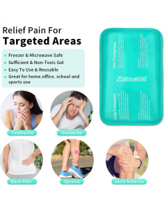 Bolsa de Hielo Gel Reutilizable Yunqixin 19.56x12.45cm Verde 2