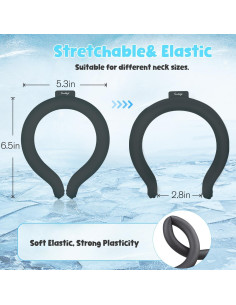 2 Tubos de Enfriamiento para Cuello Niños SIROLELYK Negro 2