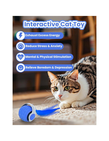 Juguete Interactivo para Gatos Eisfiel Speedy Tail 2.0 Azul