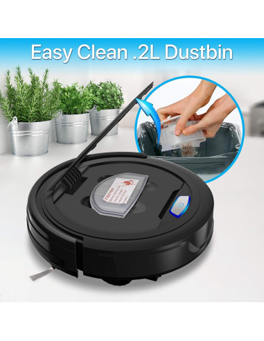 Aspiradora Robot Pure Clean Pyle PUCRC26B.9 - 90 Min de Batería